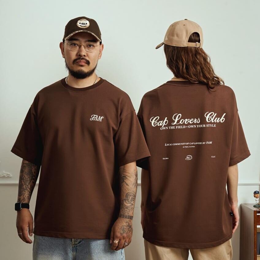 Футболка унисекс FAM CAP LOVERS CLUB COFFEE BROWN