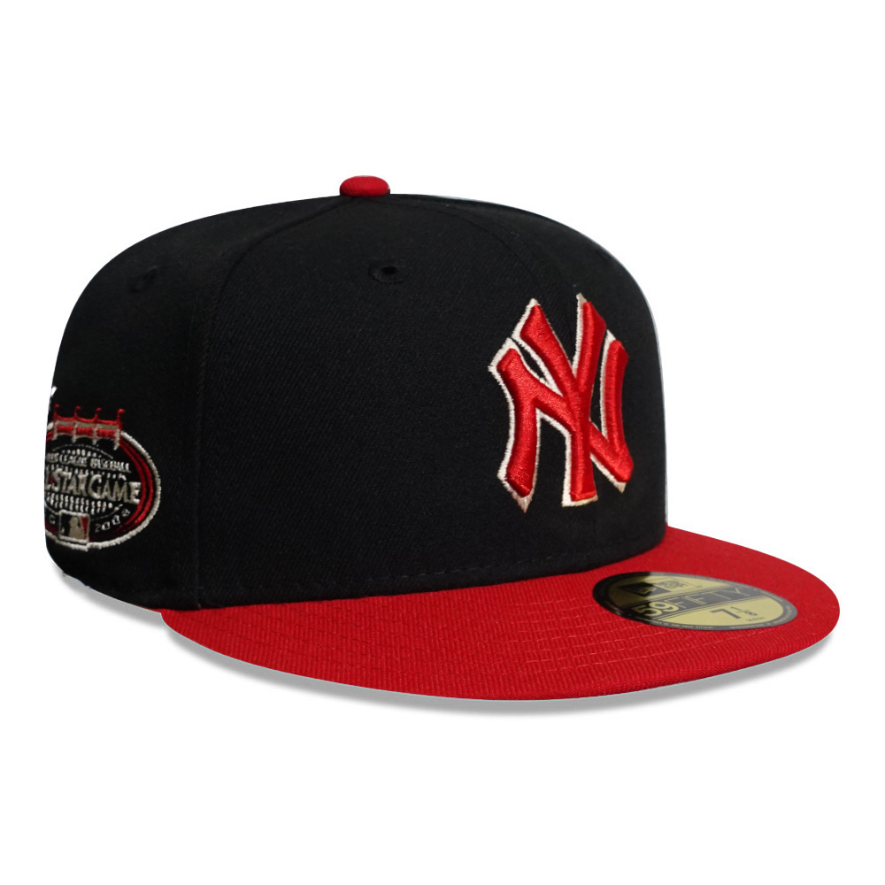 Бейсболка 59FIFTY MLB NEW YORK YANKEES BLACK SCARLET TWO TONE GRAY UV