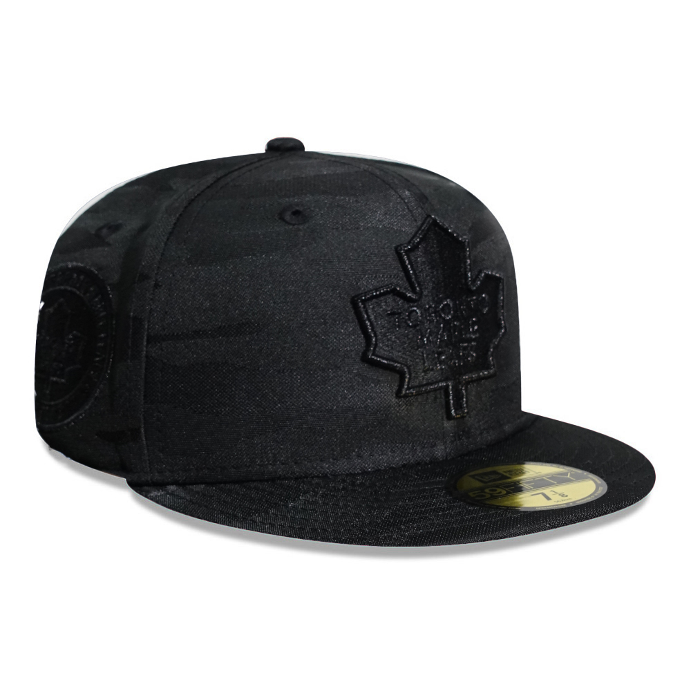 Бейсболка 59FIFTY NHL TORONTO MAPLE LEAFS BLACK CAMO GRAY UV