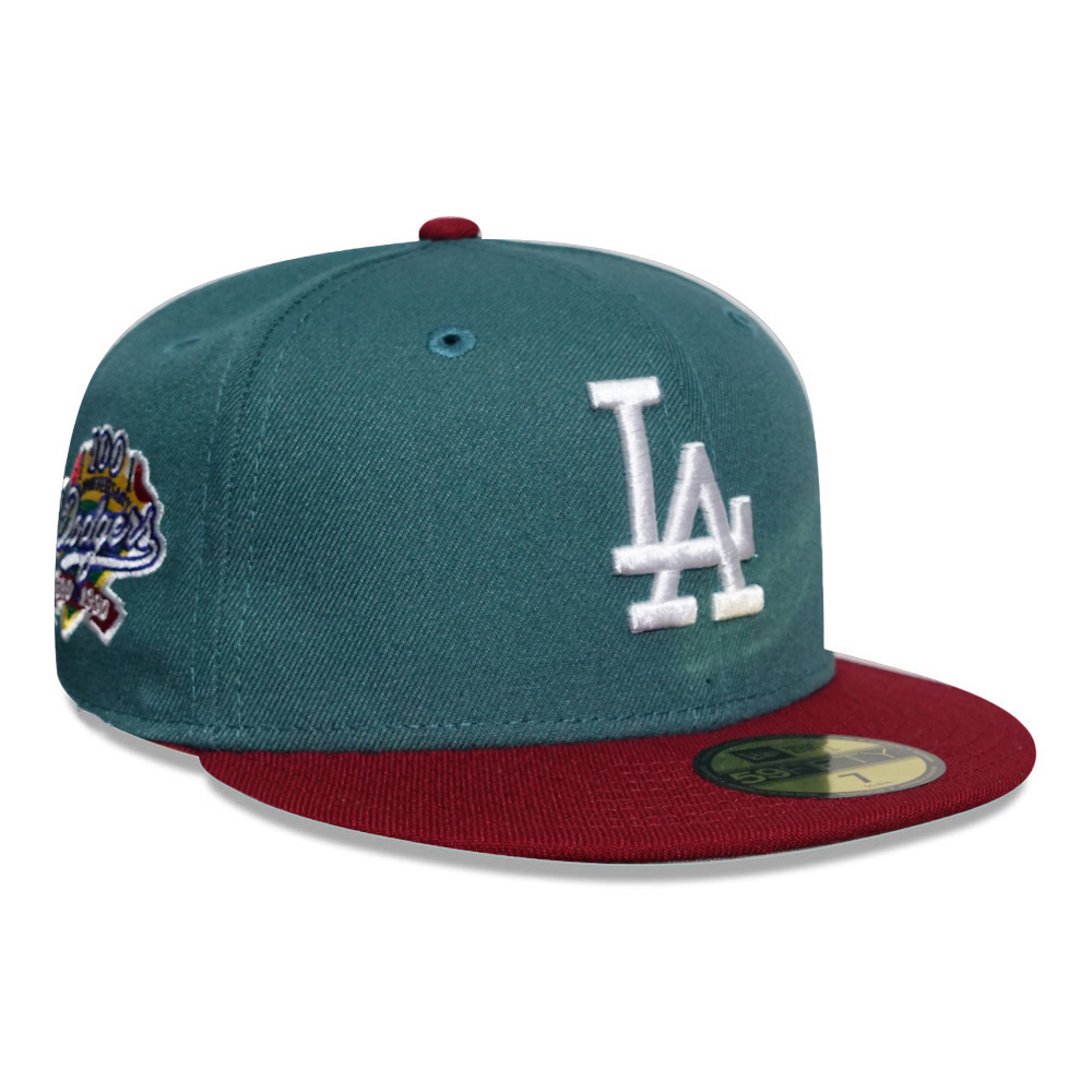 Бейсболка 59FIFTY MLB LOS ANGELES DODGERS GREEN CARDINAL TWO TONE GRAY UV