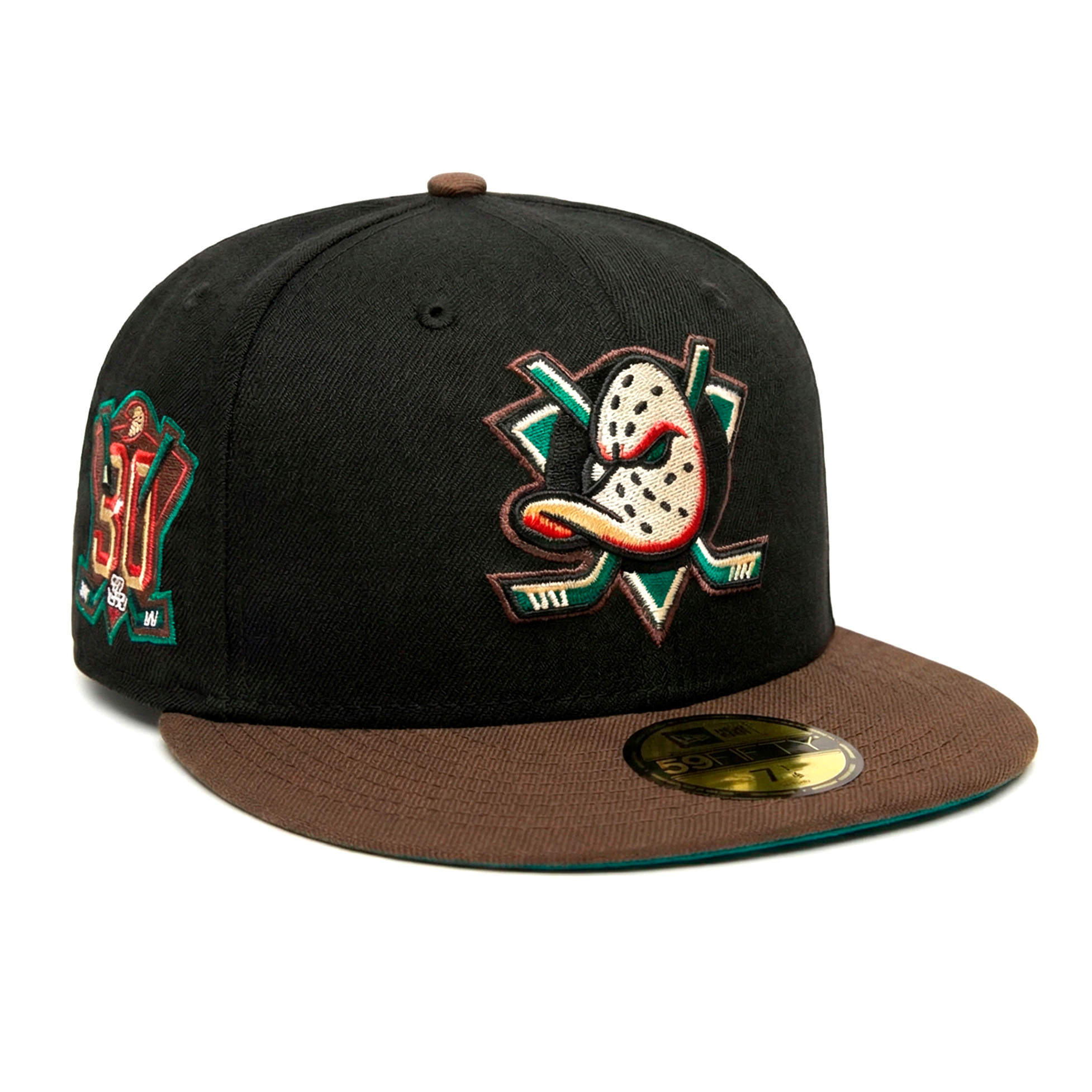 Бейсболка NEW ERA 59FIFTY NHL ANAHEIM DUCKS ЧЕРНАЯ/КОРИЧНЕВАЯ
