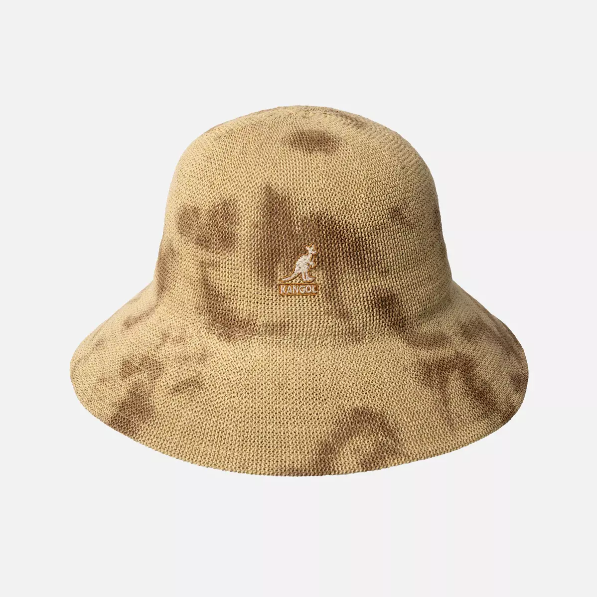 Панама KANGOL TIE DYE KNIT SUN HAT СВЕТЛО-КОРИЧНЕВАЯ
