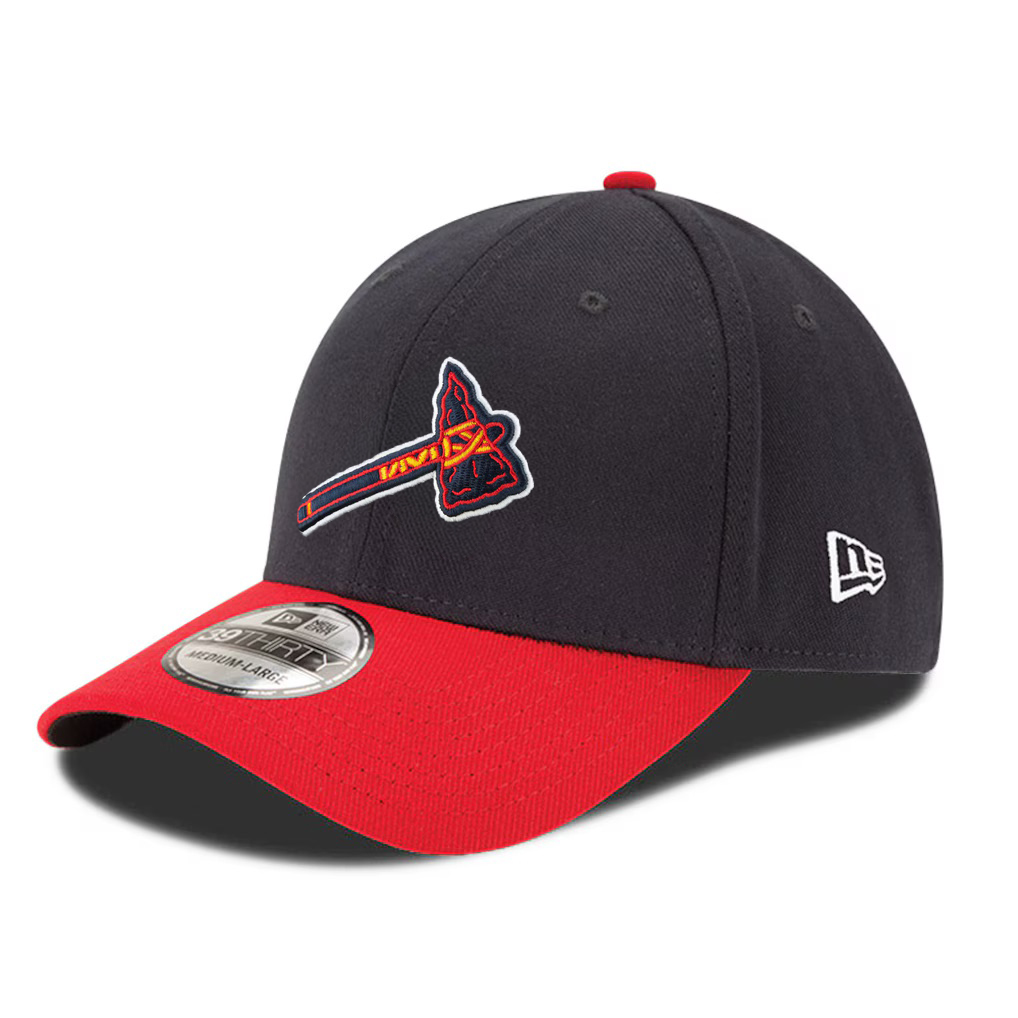 Бейсболка NEW ERA 39THIRTY MLB ATLANTA BRAVES ТЕМНО-СИНЯЯ / КРАСНАЯ