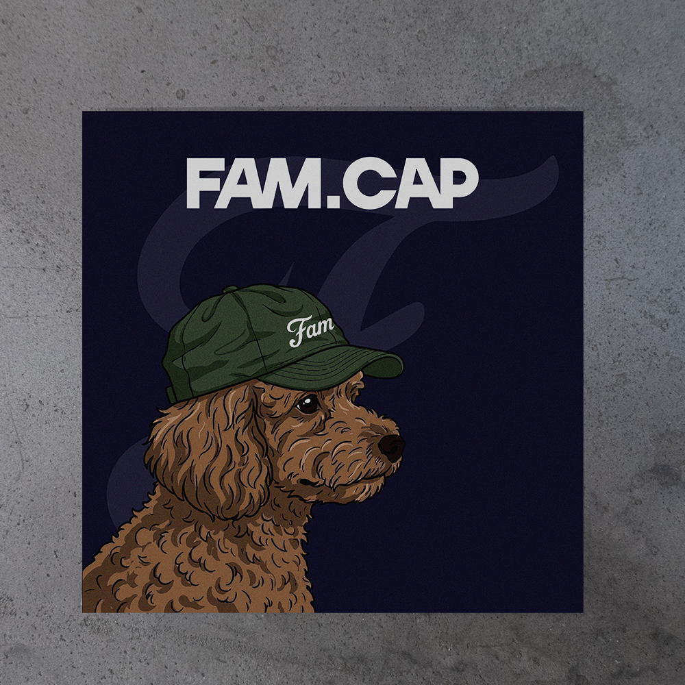 Открытка FAM.CAP Темно-синяя