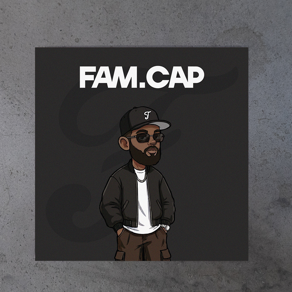 Открытка FAM.CAP Серая