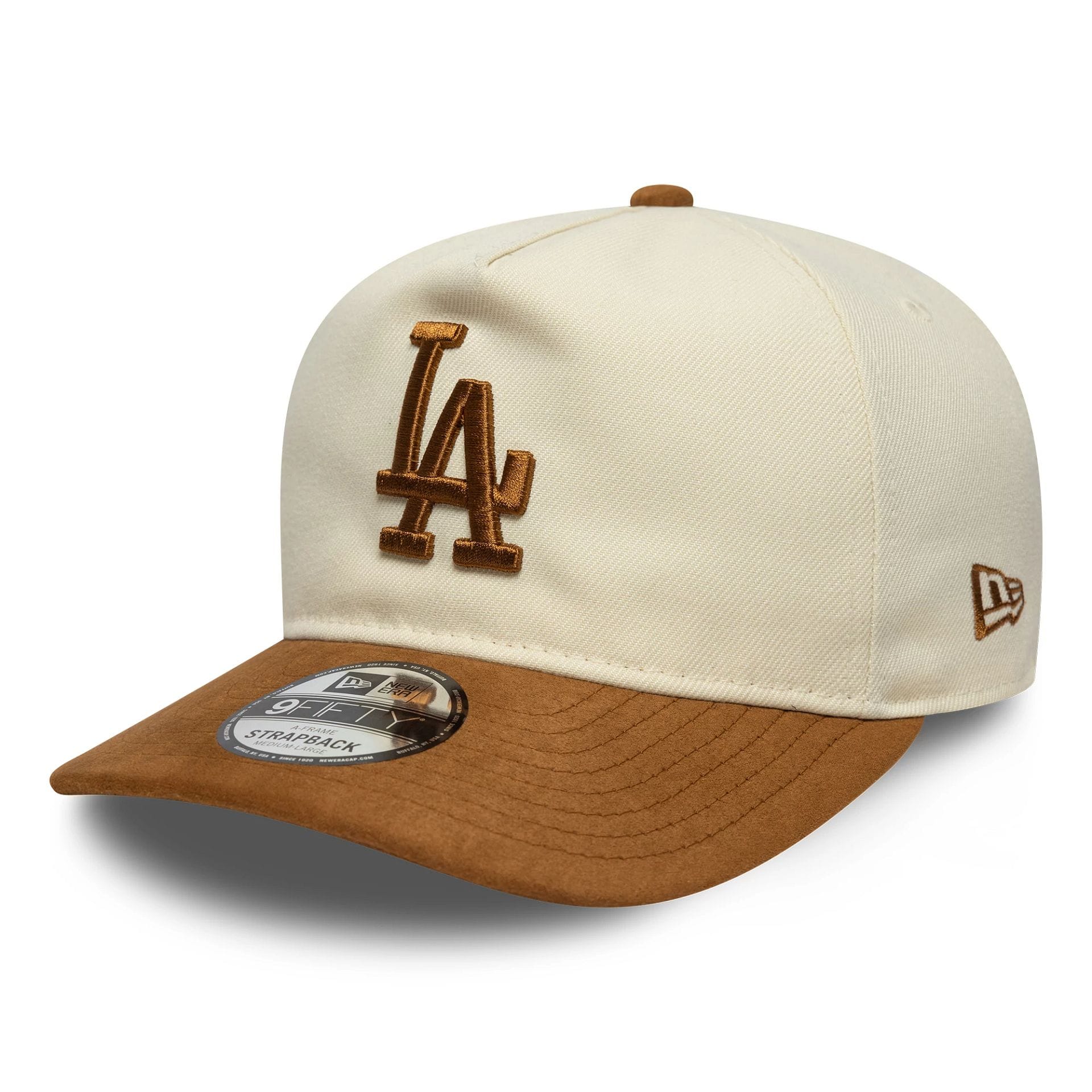 Бейсболка NEW ERA 9FIFTY A-FRAME MLB LOS ANGELES DODGERS БЕЖЕВАЯ / КОРИЧНЕВАЯ