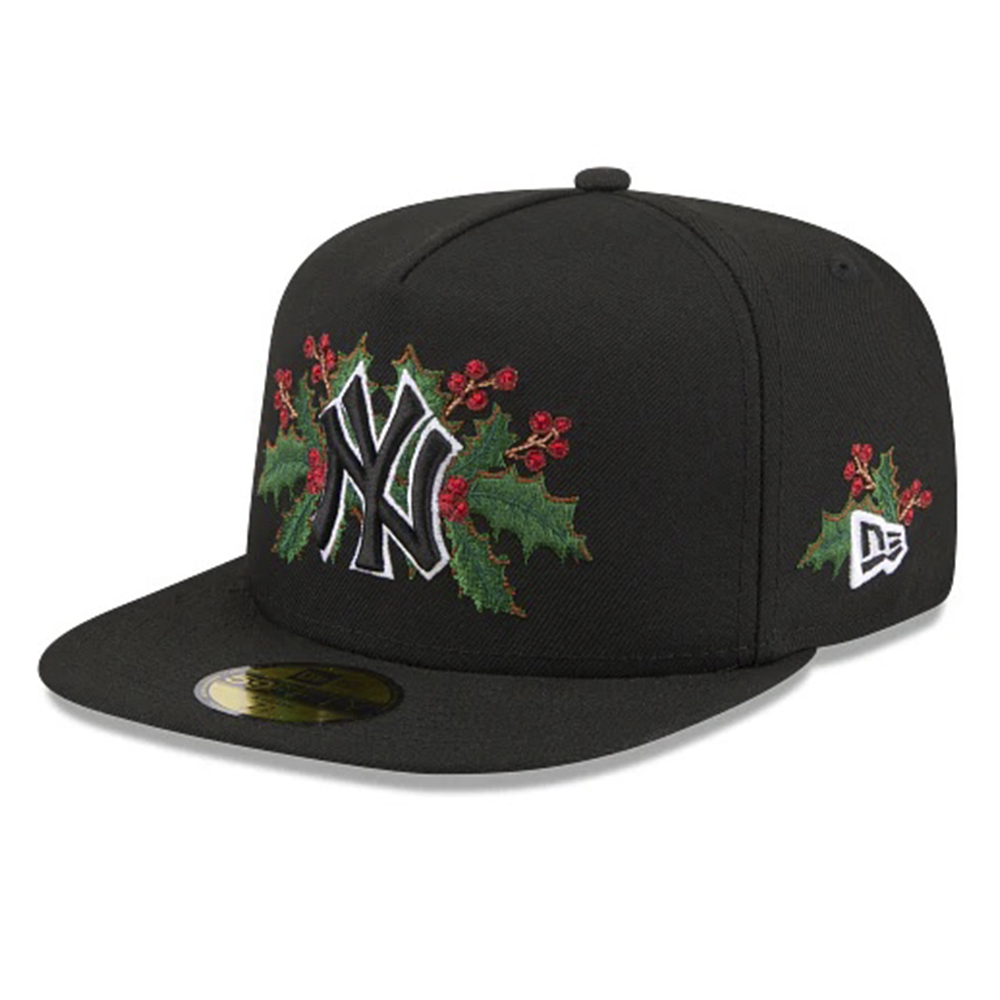 Бейсболка NEW ERA 59FIFTY A-FRAME MLB NEW YORK YANKEES HOLLY ЧЕРНАЯ