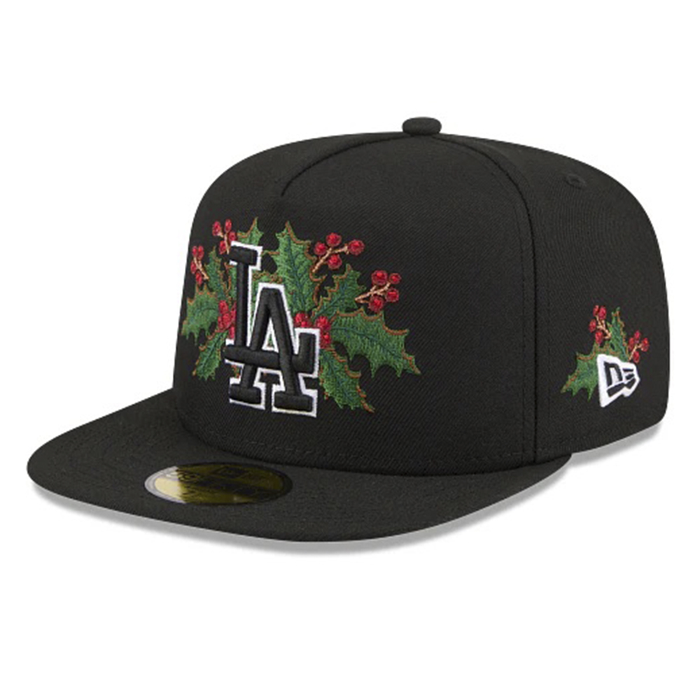 Бейсболка NEW ERA 59FIFTY A-FRAME MLB LOS ANGELES DODGERS HOLLY ЧЕРНАЯ