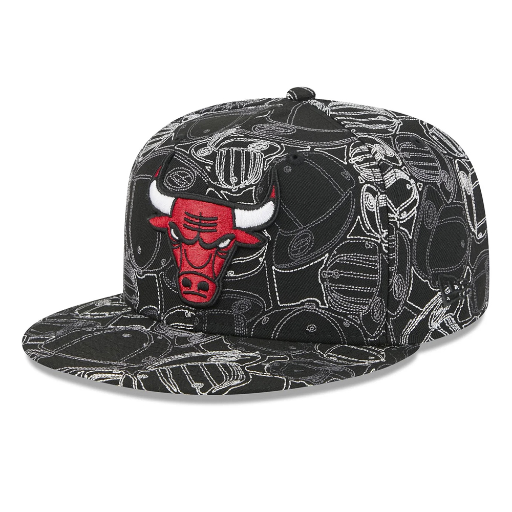 Бейсболка NEW ERA 59FIFTY NBA CHICAGO BULLS SCRAMBLE ЧЕРНАЯ