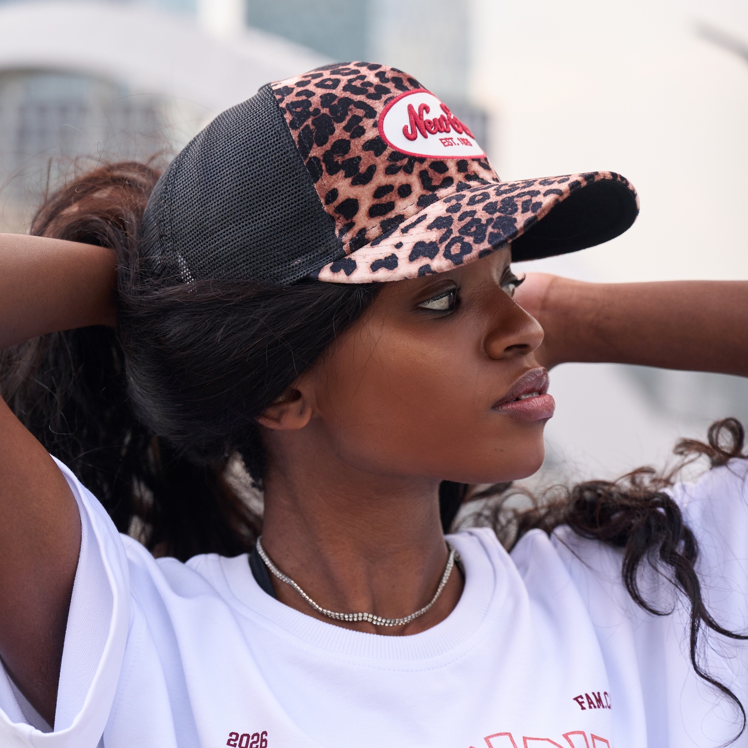 Женская бейсболка NEW ERA 9FORTY WOMEN A-FRAME TRUCKER ЛЕОПАРДОВАЯ