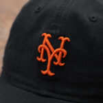 Бейсболка NEW ERA 9TWENTY MLB NEW YORK METS ЧЕРНАЯ / ОРАНЖЕВАЯ