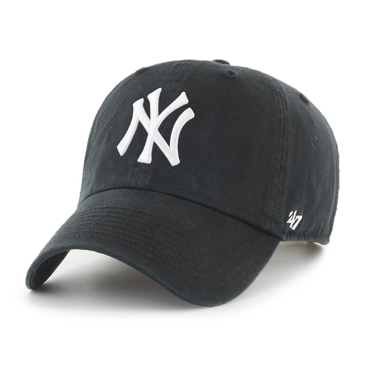Детская бейсболка '47 CLEAN UP KIDS MLB NEW YORK YANKEES ЧЕРНАЯ / БЕЛАЯ