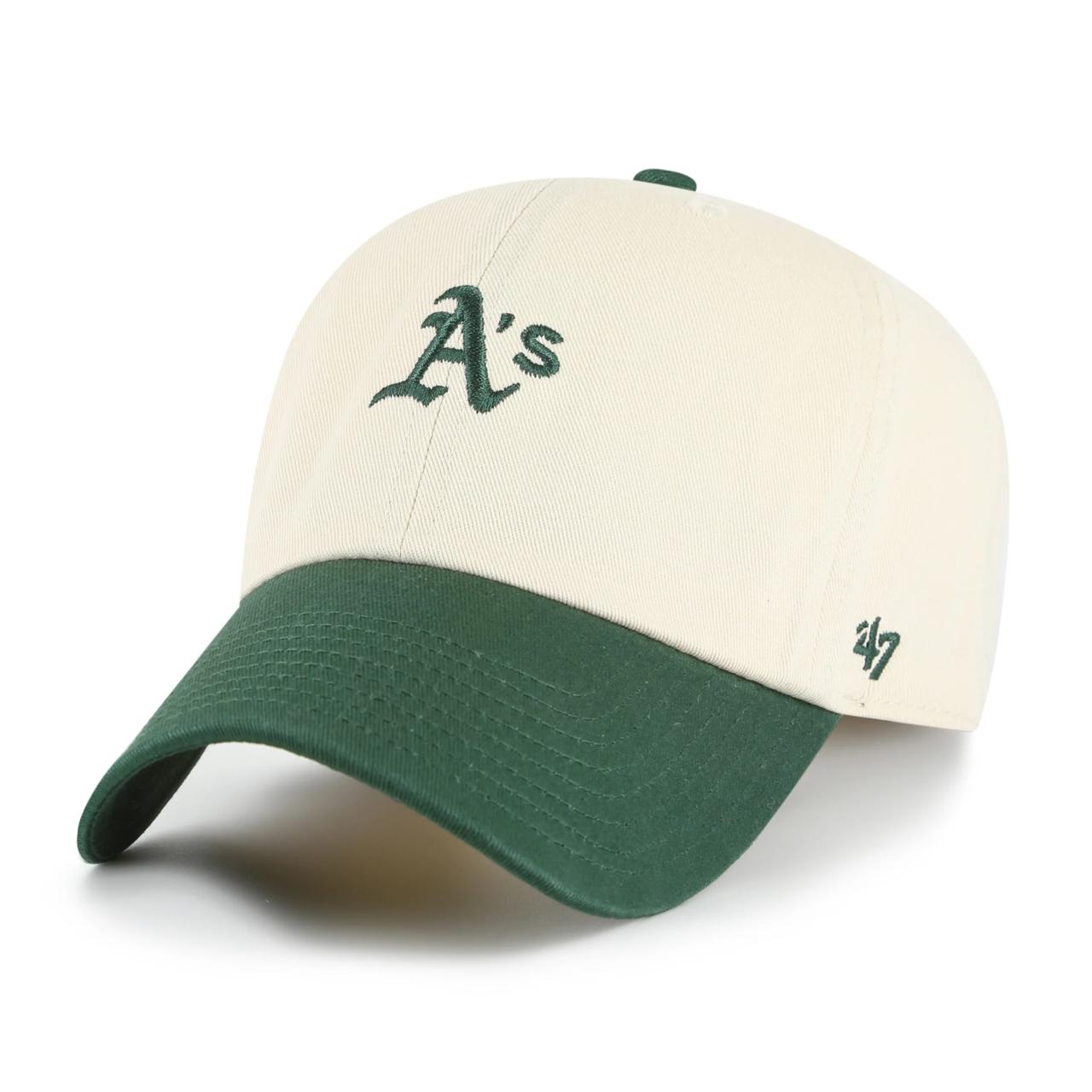 Бейсболка '47 CLEAN UP MLB OAKLAND ATHLETICS BASE RUNNER БЕЖЕВАЯ / ЗЕЛЕНАЯ