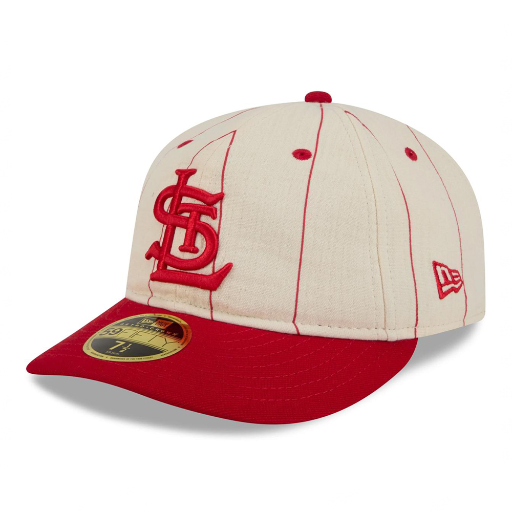 Бейсболка NEW ERA 59FIFTY RETRO CROWN MLB SAINT LOUIS CARDINALS LINEN БЕЖЕВАЯ / КРАСНАЯ