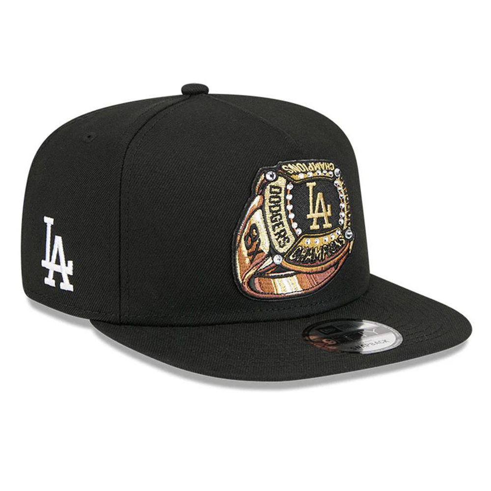 Бейсболка NEW ERA 9FIFTY A-FRAME MLB LOS ANGELES DODGERS CHAMPION RING ЧЕРНАЯ
