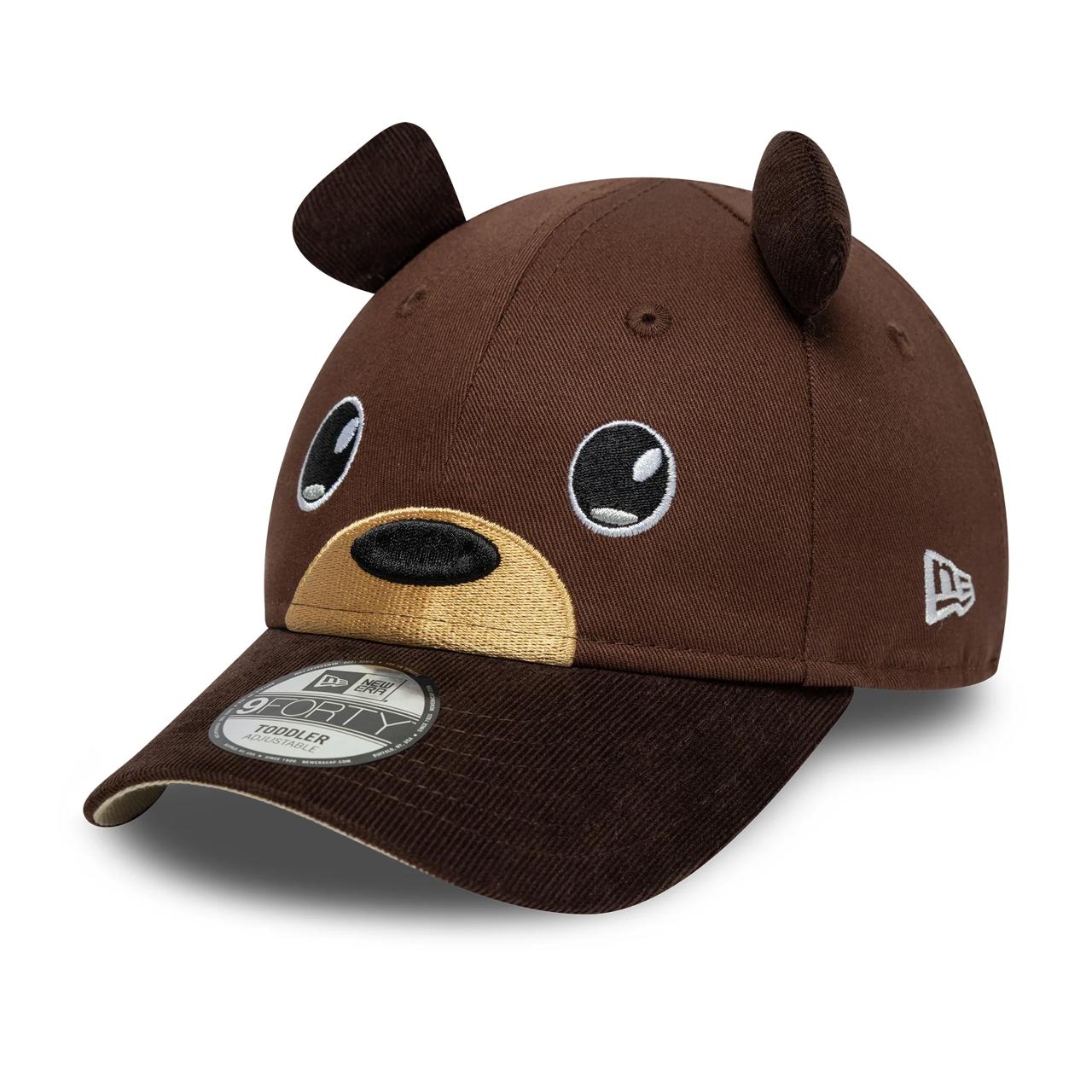 Детская Бейсболка NEW ERA TODDLER 9FORTY CORD BEAR EARS КОРИЧНЕВАЯ