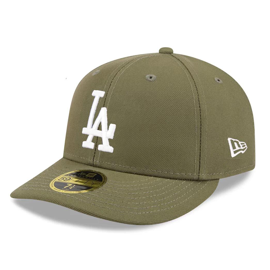 Бейсболка NEW ERA 59FIFTY LOW PROFILE MLB LOS ANGELES DODGERS ОЛИВКОВАЯ