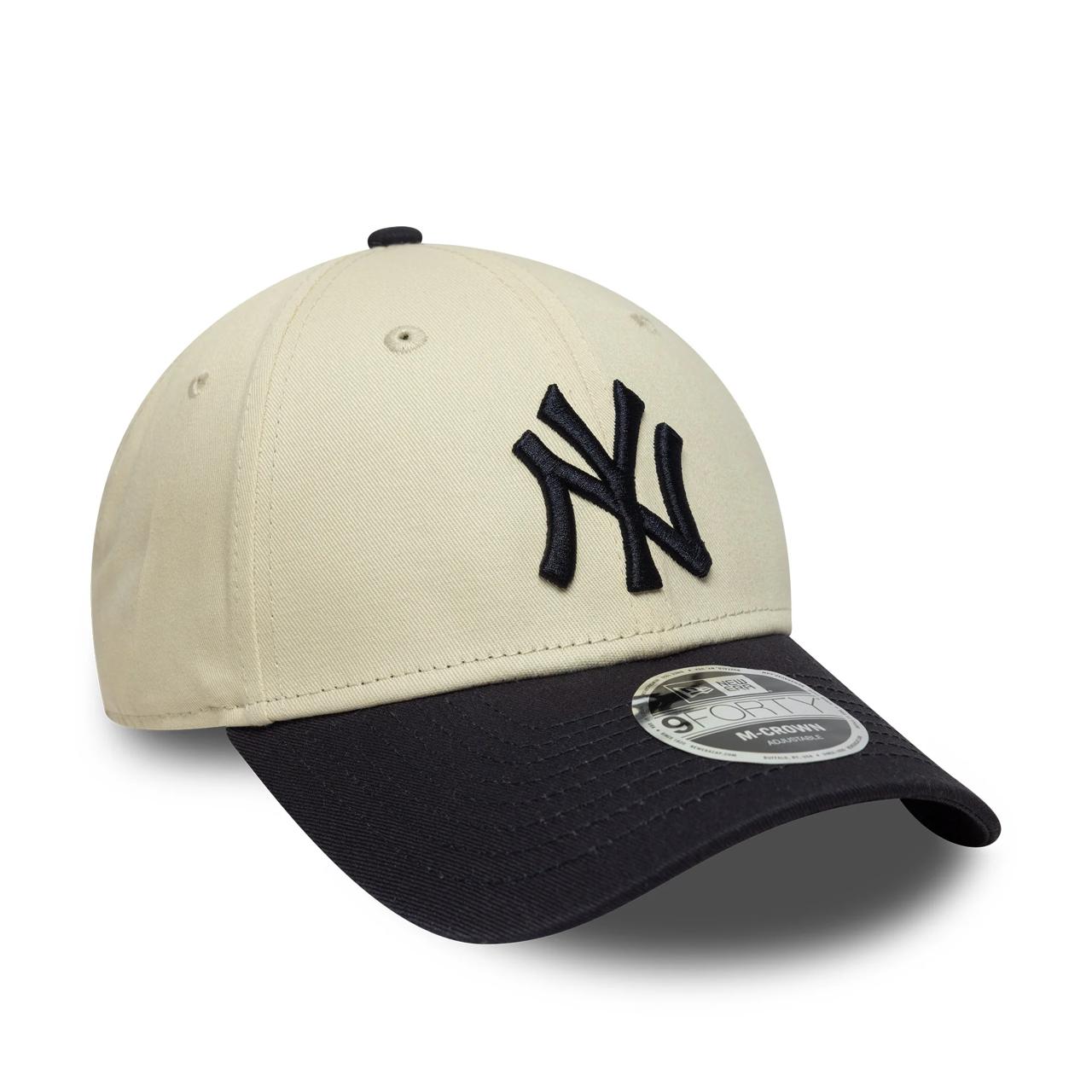 Бейсболка NEW ERA 9FORTY M-FRAME MLB NEW YORK YANKEES БЕЖЕВАЯ / ТЕМНО-СИНЯЯ