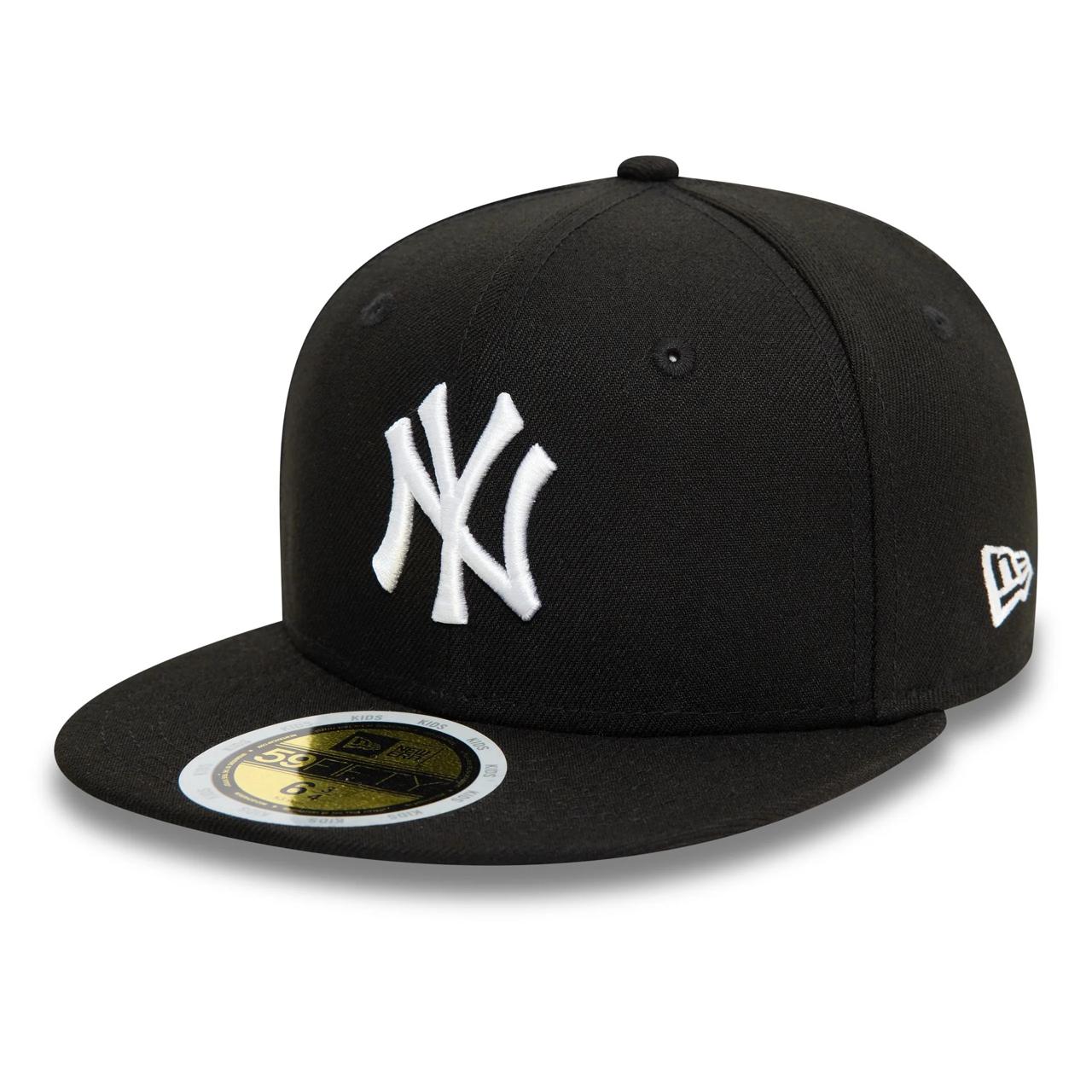 Детская Бейсболка NEW ERA 59FIFTY KIDS MLB NEW YORK YANKEES ЧЕРНАЯ / БЕЛАЯ