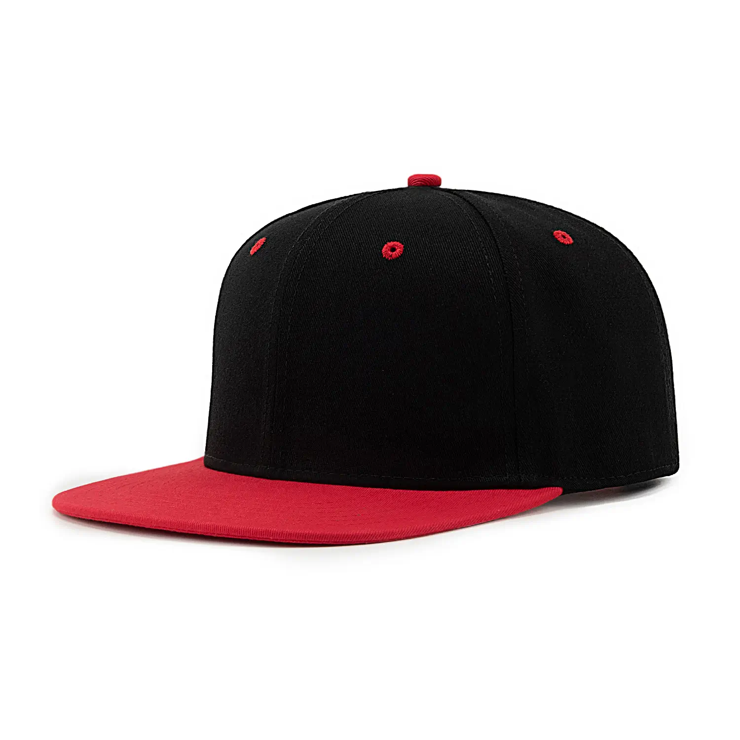 Бейсболка FAM.CAP SNAPBACK 6 PANEL BLANK ЧЕРНАЯ / КРАСНАЯ