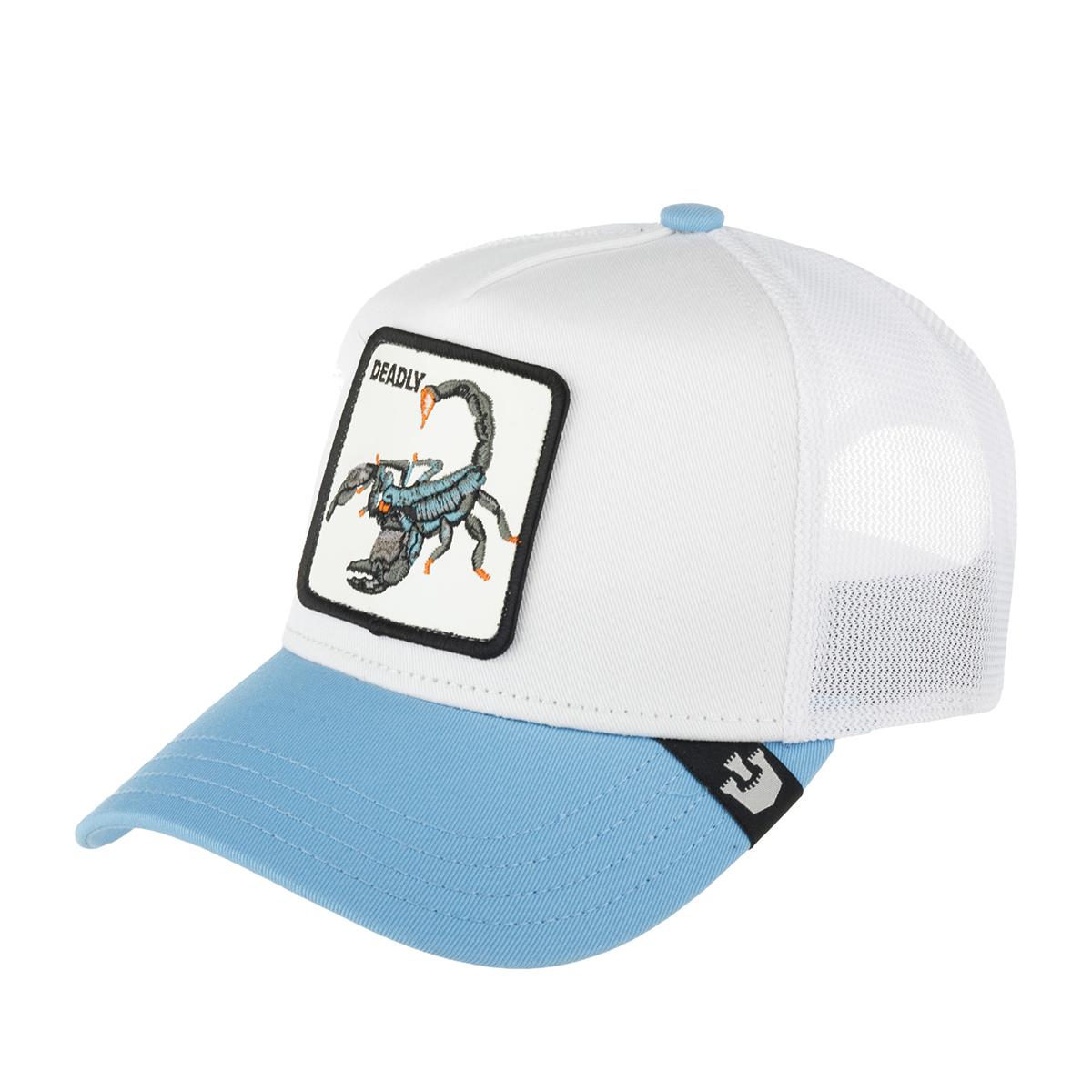Бейсболка GOORIN BROTHERS TRUCKER DEADLY БЕЛАЯ / ГОЛУБАЯ