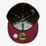 Бейсболка New Era 59FIFTY MLB LOS ANGELES DODGERS CORDUROY коричневый, бордовый низ