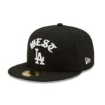 Бейсболка New Era 59FIFTY MLB LOS ANGELES DODGERS WEST черный, серый низ