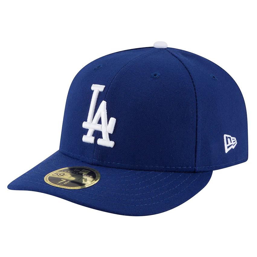 Бейсболка New Era 59FIFTY LOW PROFILE MLB LOS ANGELES DODGERS синяя / черный низ