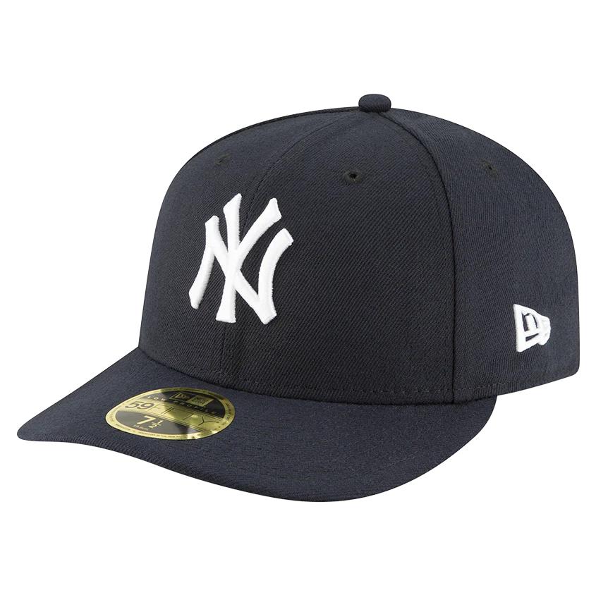 Бейсболка New Era 59FIFTY LOW PROFILE MLB NEW YORK YANKEES темно-синяя, черный низ