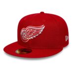 Бейсболка New Era 59FIFTY NHL DETROIT RED WINGS красная, серый низ