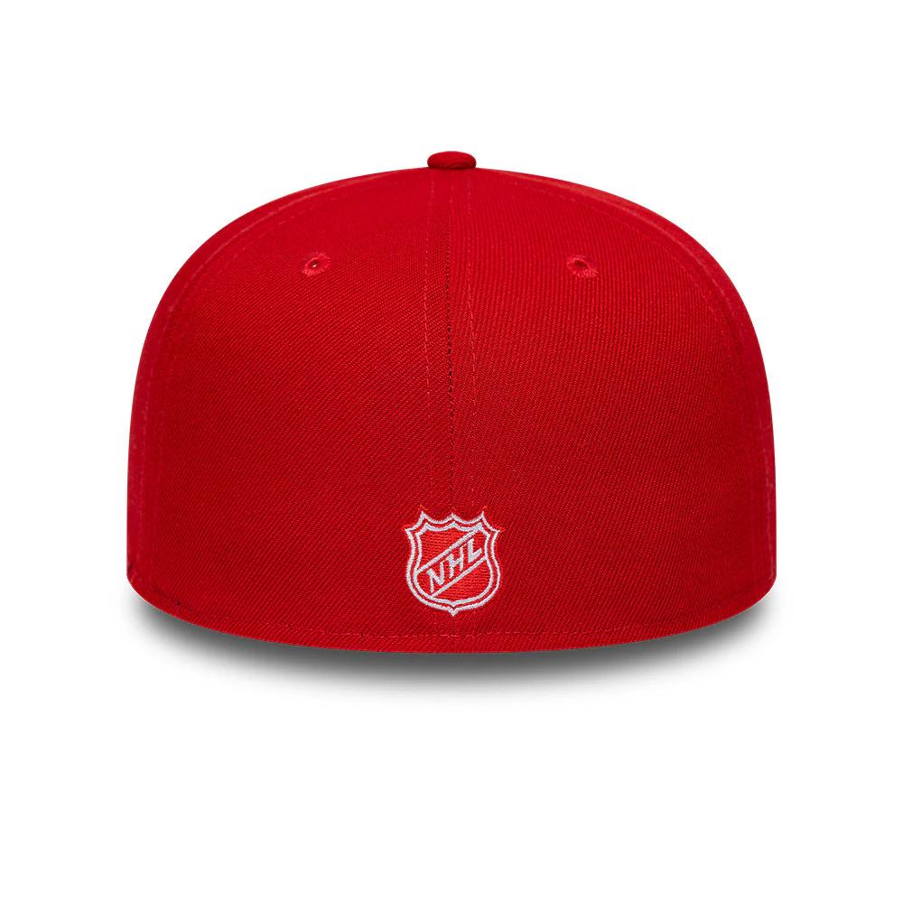 Бейсболка New Era 59FIFTY NHL DETROIT RED WINGS красная, серый низ