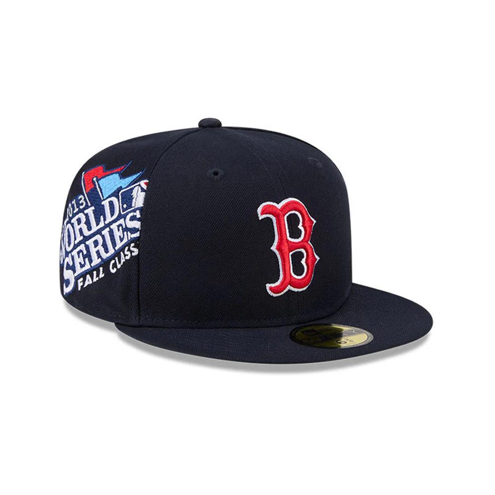 Бейсболка New Era 59FIFTY MLB BOSTON RED SOX Hidden Hit темно-синяя, серый низ