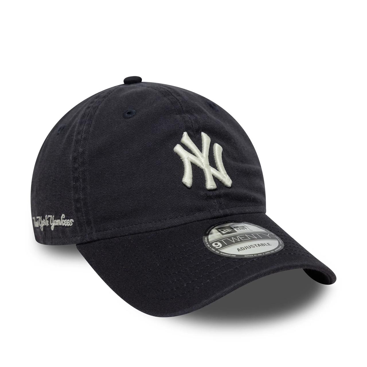 Бейсболка New Era 9TWENTY MLB NEW YORK YANKEES WASHED темно-синяя