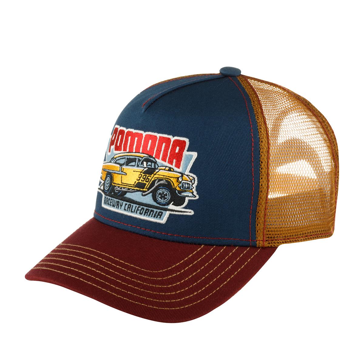 Бейсболка FWS TRUCKER POMONA RACEWAY БОРДОВЫЙ / СИНИЙ