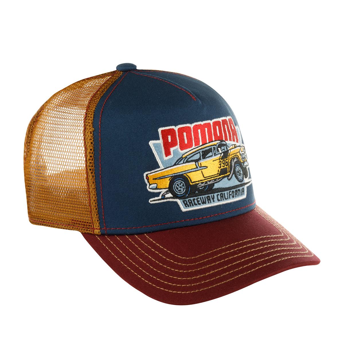 Бейсболка FWS TRUCKER POMONA RACEWAY БОРДОВЫЙ / СИНИЙ