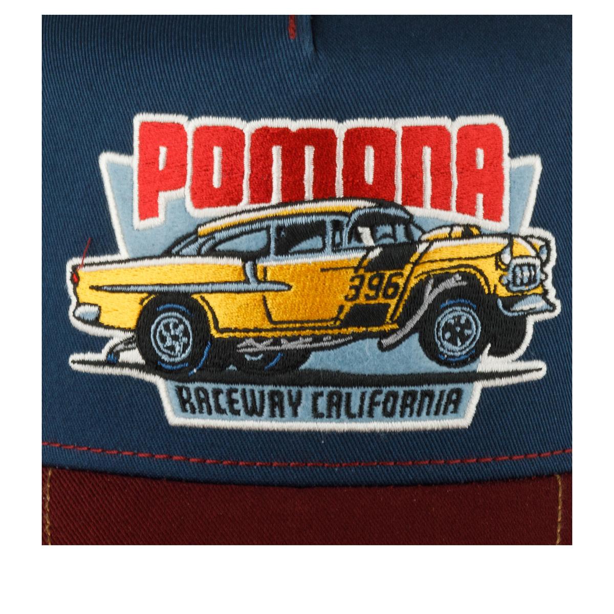 Бейсболка FWS TRUCKER POMONA RACEWAY БОРДОВЫЙ / СИНИЙ