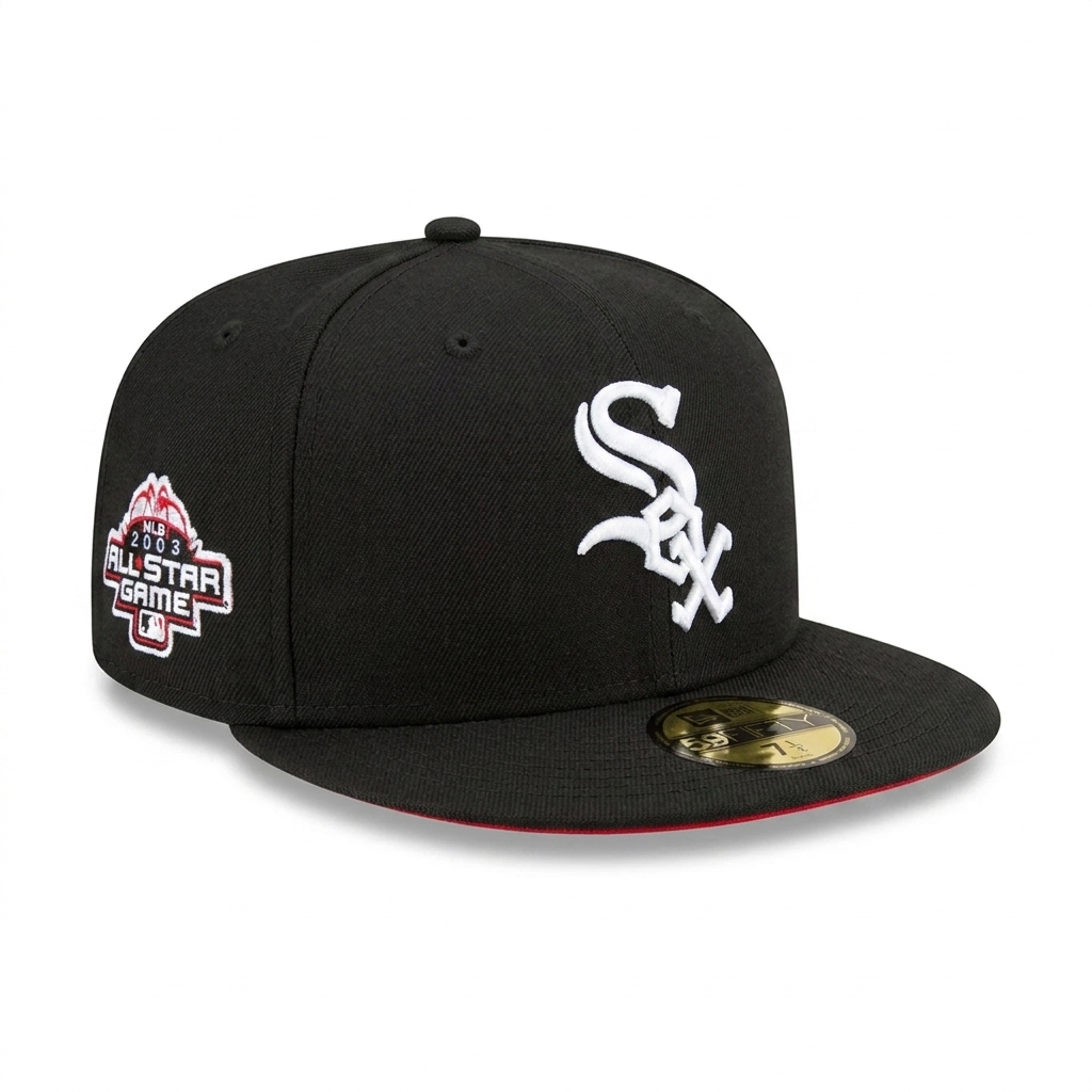 Бейсболка New Era 59FIFTY MLB CHICAGO WHITE SOX ASG 2003 черный, красный низ