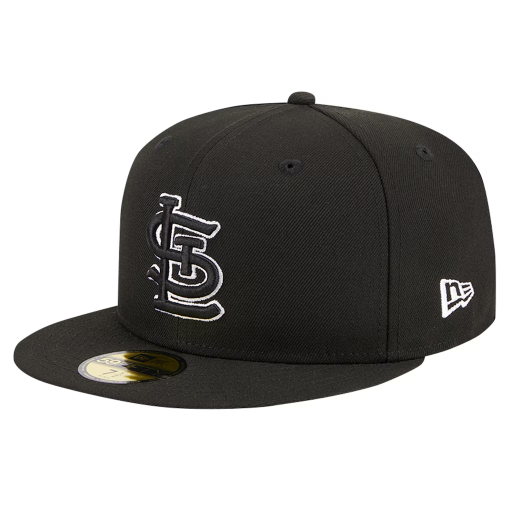 Бейсболка New Era 59FIFTY MLB SAINT LOUIS CARDINALS черная, серый низ