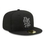 Бейсболка New Era 59FIFTY MLB SAINT LOUIS CARDINALS черная, серый низ