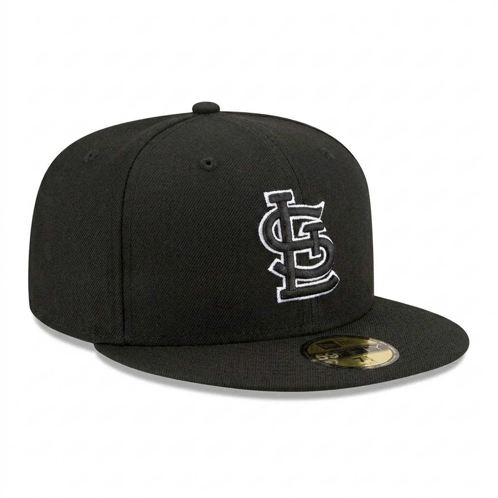 Бейсболка New Era 59FIFTY MLB SAINT LOUIS CARDINALS черная, серый низ