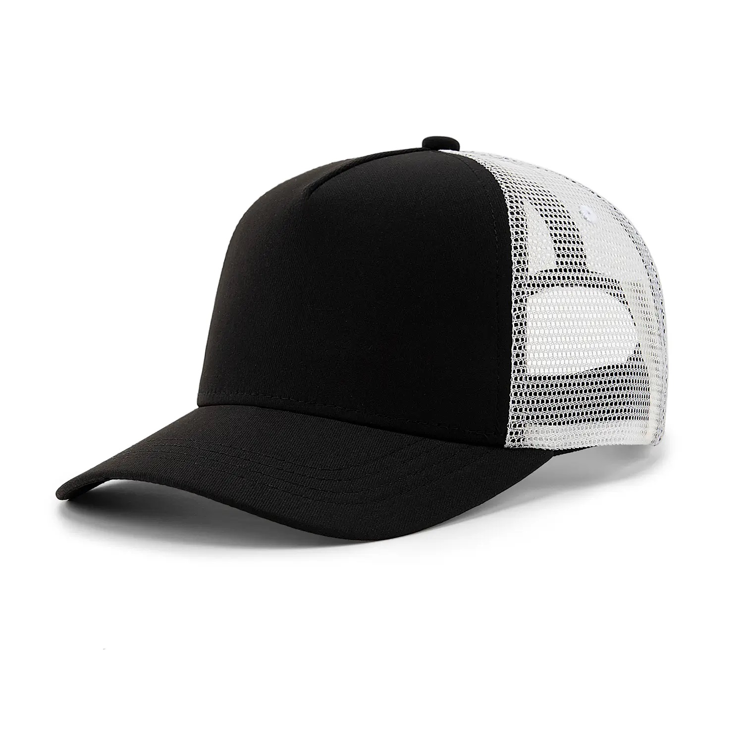 Бейсболка FAM.CAP 5 PANEL TRUCKER BLANK ЧЕРНАЯ / БЕЛАЯ