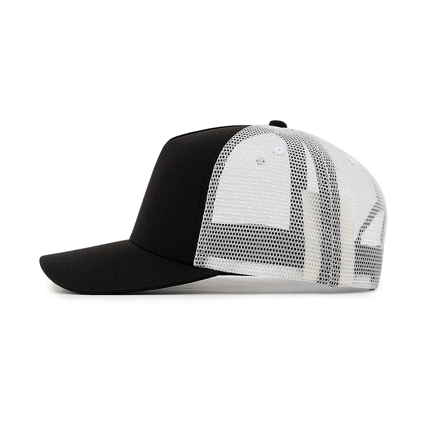 Бейсболка FAM.CAP 5 PANEL TRUCKER BLANK ЧЕРНАЯ / БЕЛАЯ