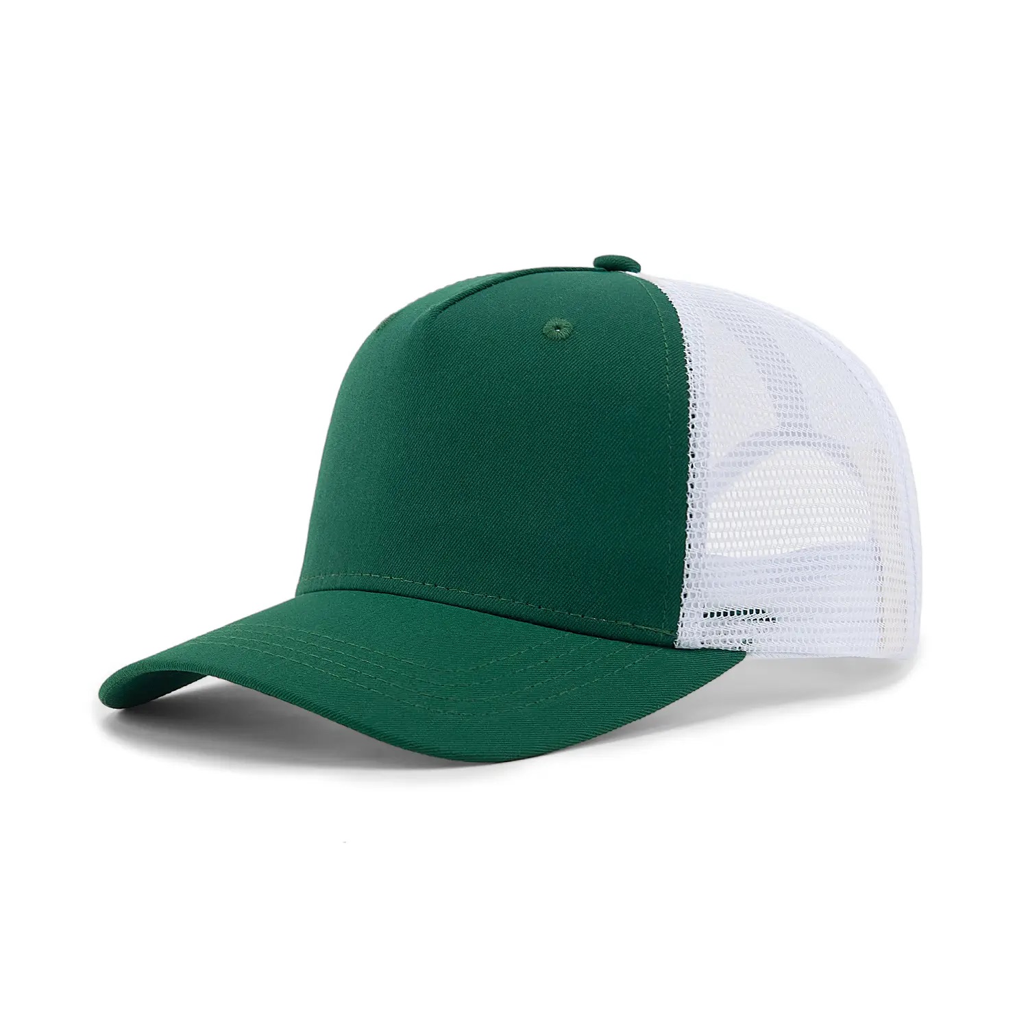 Бейсболка FAM.CAP 5 PANEL TRUCKER BLANK ЗЕЛЕНАЯ / БЕЛАЯ