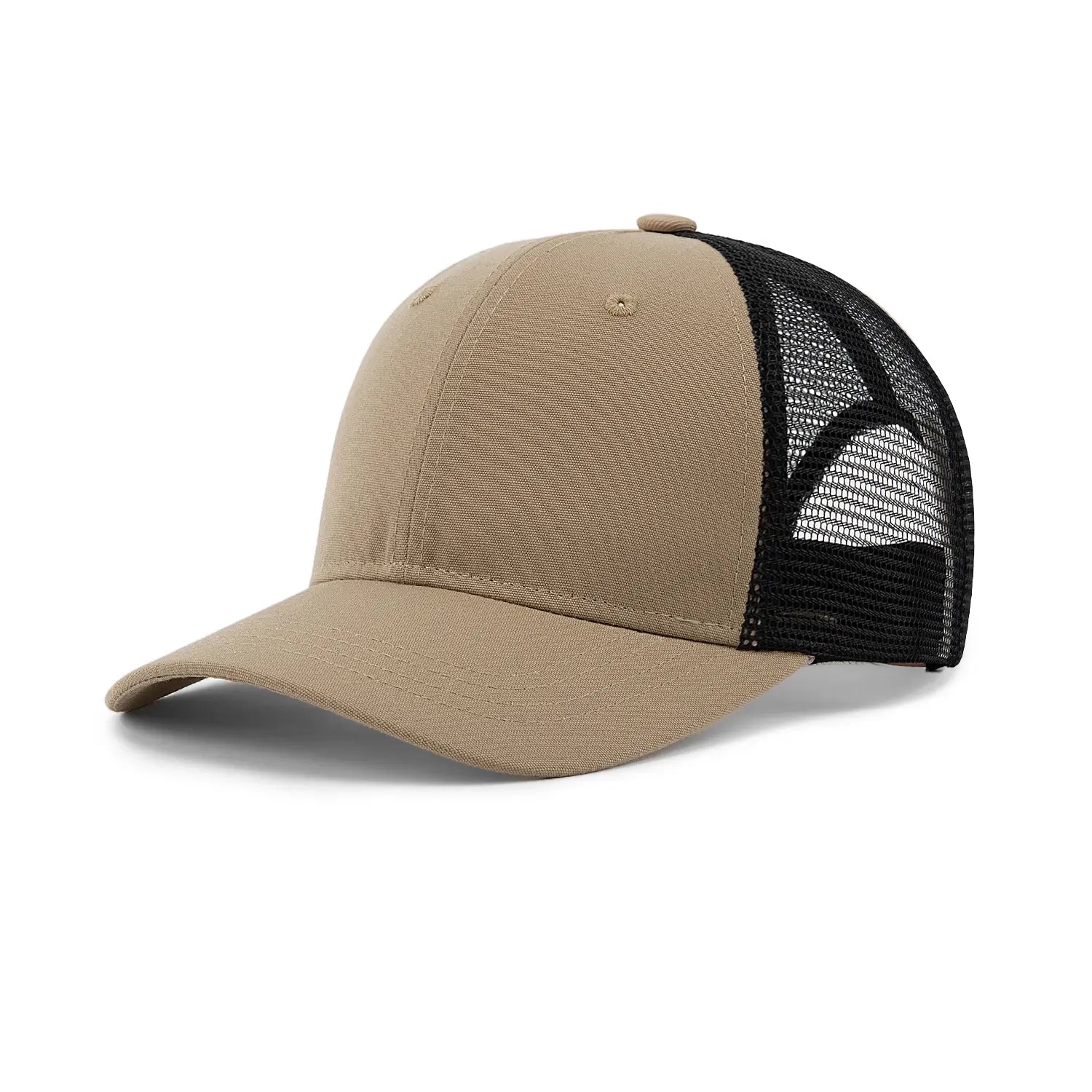 Бейсболка FAM.CAP TRUCKER 6 PANEL BLANK ХАКИ / ЧЕРНАЯ
