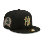Бейсболка NEW ERA 59FIFTY MLB NEW YORK YANKEES CAMO INFILL ЧЕРНАЯ / ЗЕЛЕНЫЙ НИЗ