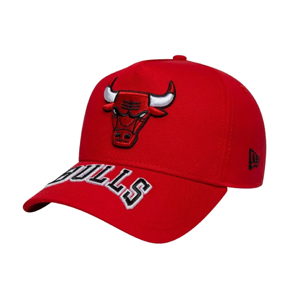 Бейсболка NEW ERA 9FORTY A-FRAME NBA CHICAGO BULLS VISOR HIT КРАСНАЯ