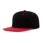Бейсболка FAM.CAP SNAPBACK 6 PANEL BLANK ЧЕРНАЯ / КРАСНАЯ