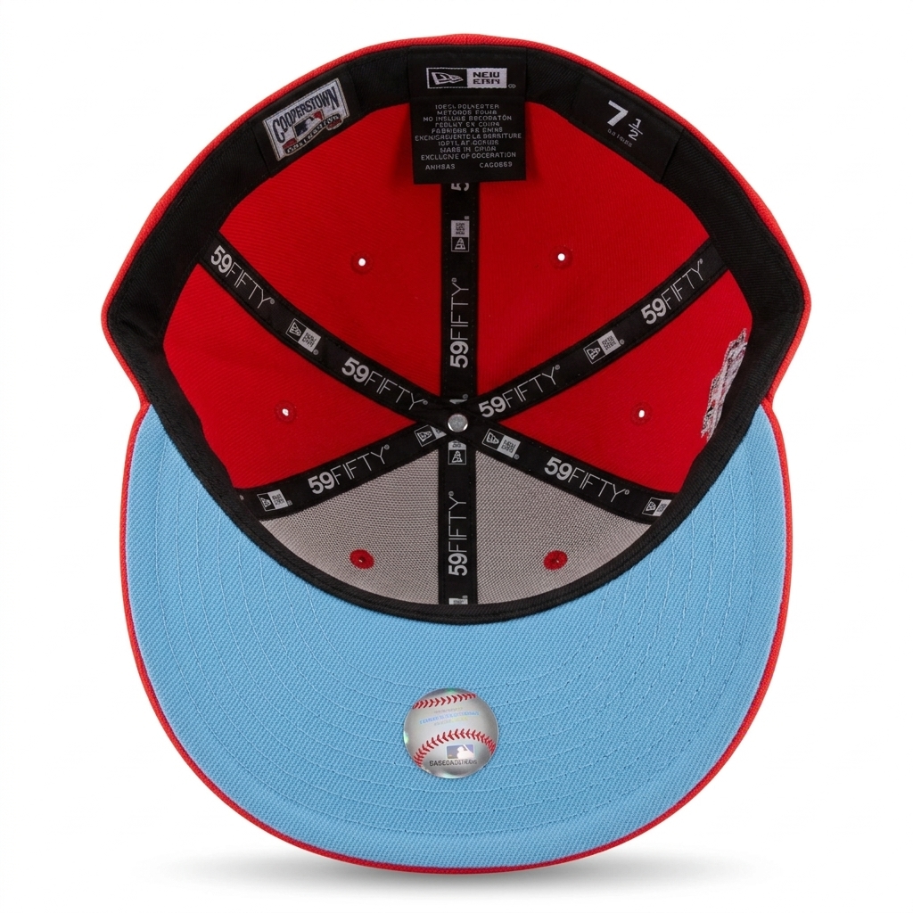 Бейсболка NEW ERA 59FIFTY MLB TAMPA BAY RAYS ЛАВОВАЯ / ГОЛУБОЙ НИЗ