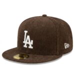 Бейсболка New Era 59FIFTY MLB LOS ANGELES DODGERS CORDUROY коричневый, бордовый низ