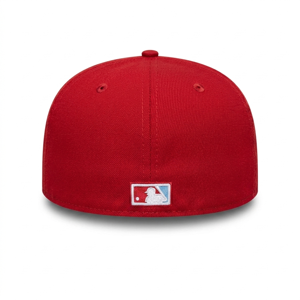 Бейсболка NEW ERA 59FIFTY MLB NEW YORK YANKEES КРАСНАЯ / ГОЛУБОЙ НИЗ